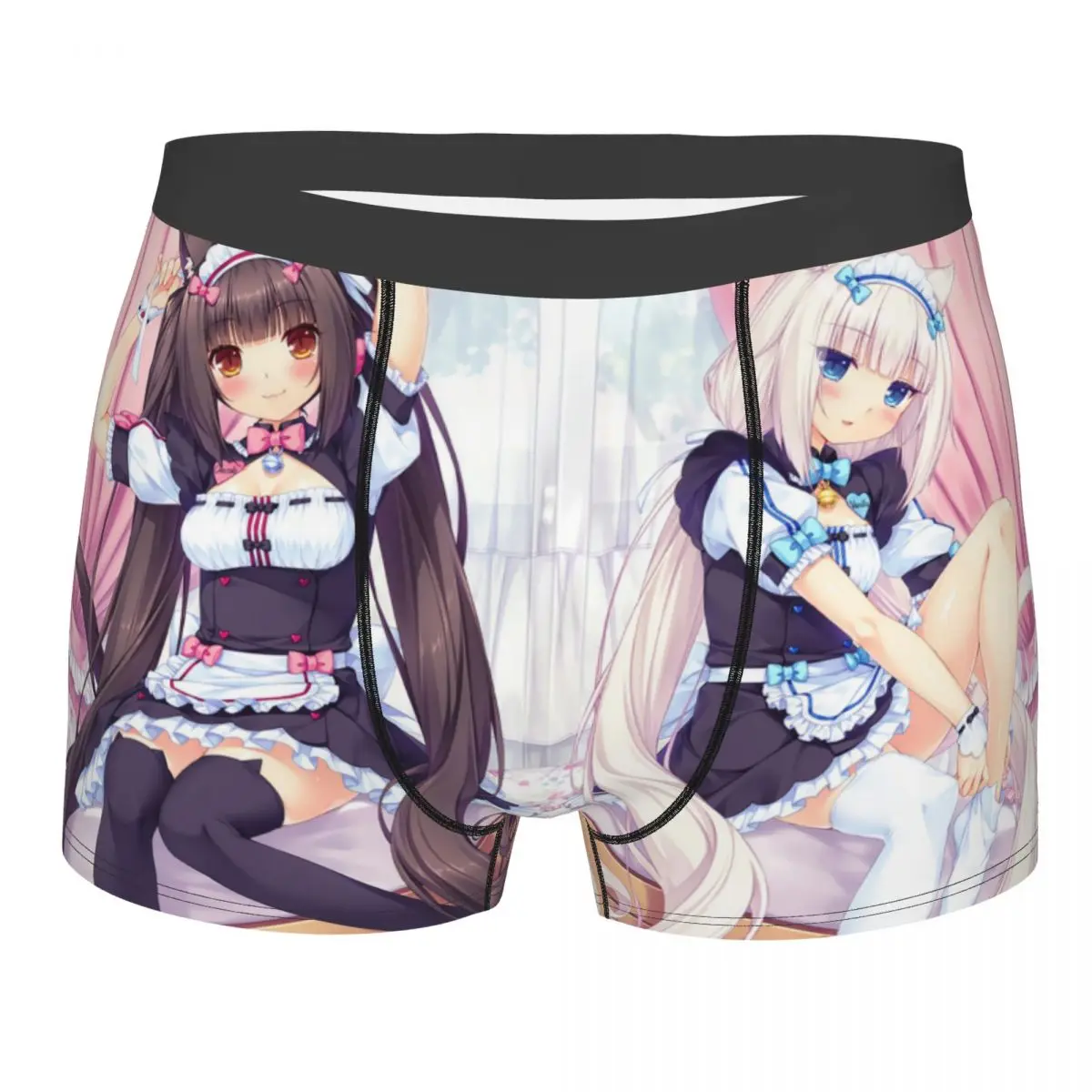 

NEKOPARA Pink Kawaii Men's Underwear Anime Game Boxer Briefs Shorts Panties Fashion Breathable Underpants for Homme Plus Size