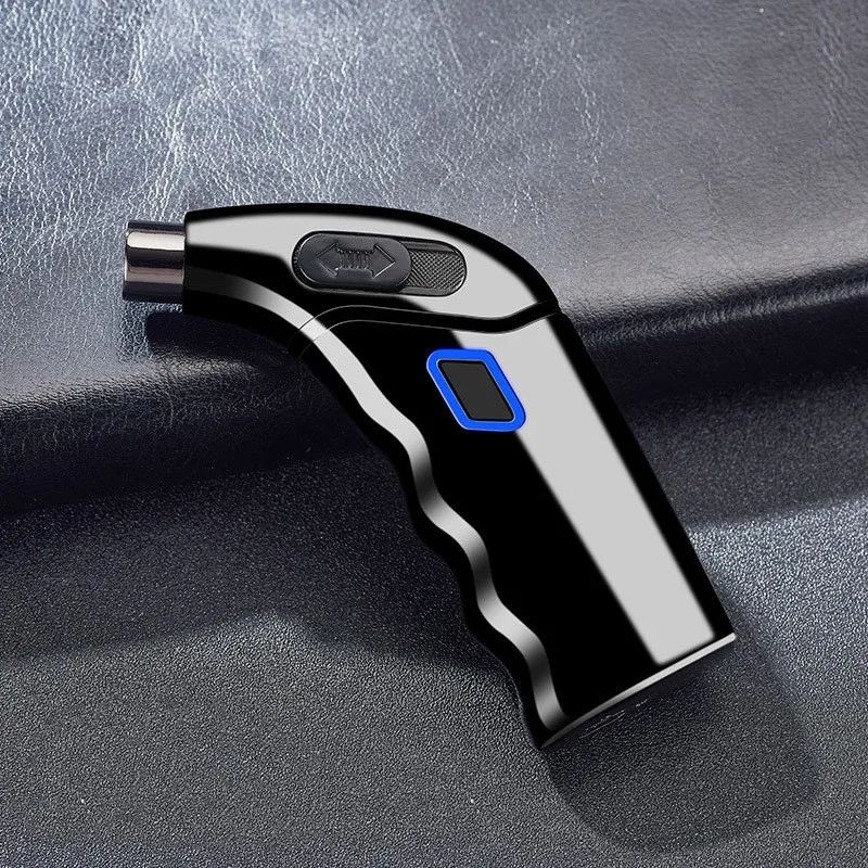 

Hot Double Arc Electric USB Charging Outdoor Windproof Pulse Flameless Metal Portable Cigar Lighter Men's Gift