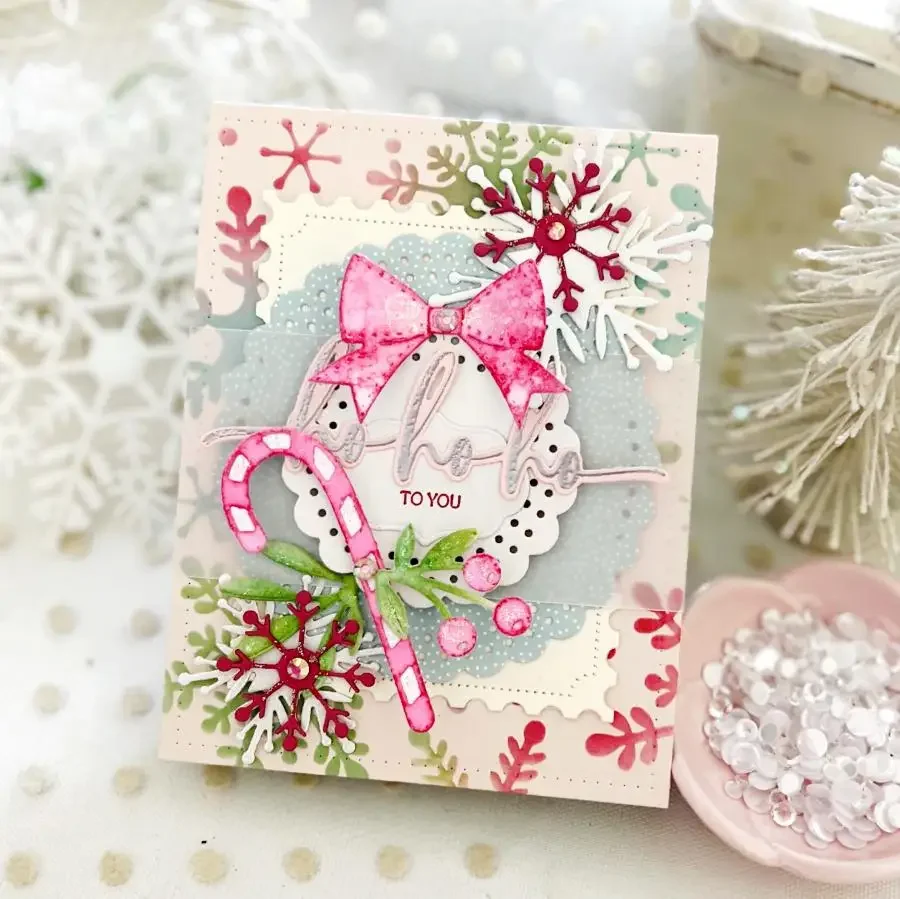 2024 Рождественские носки North Pole Mail Салфетки Деревья Металлические штампы