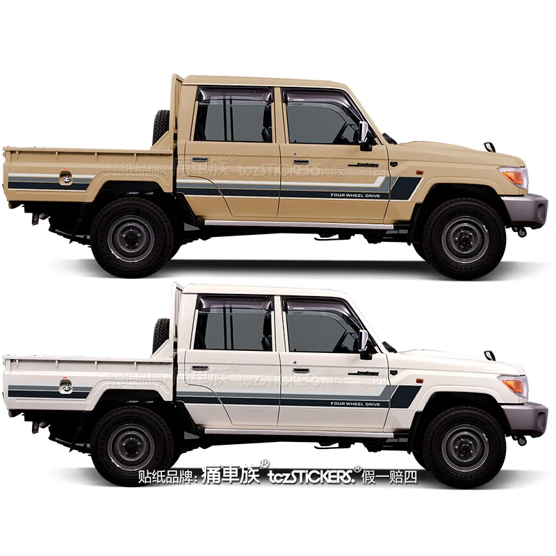 Фото Автомобильная наклейка для Toyota Land Cruiser LC79, пикап, индивидуальная внедорожная наклейка, внешний дизайн пленки №4