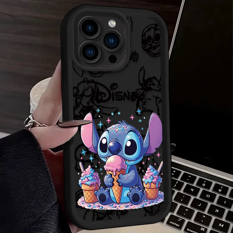 Чехол Cutes Disneys Stitchs для iPhone 16 15 14 13 12 11 Pro Max Mini XR XS X 7 8 Plus мягкая задняя крышка из ТПУ