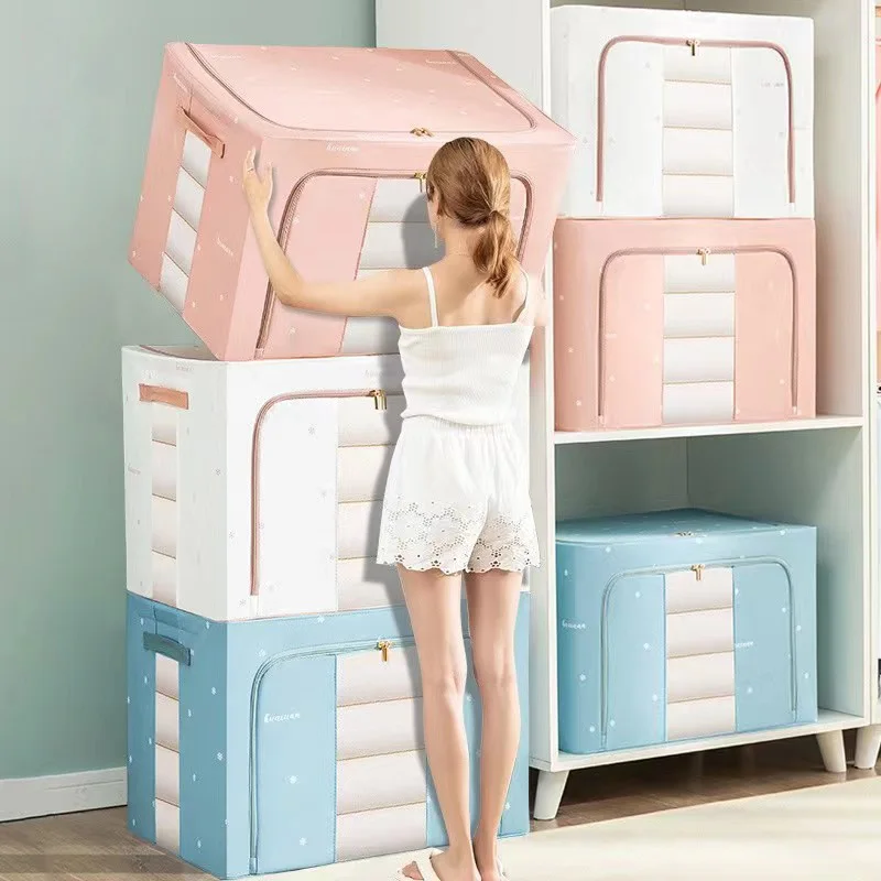 

Thickened Non-woven Quilt Storage Bag Clothes Storage Box Travel Portable Storage Box Folding Closet Organizer ForPillow Blanket