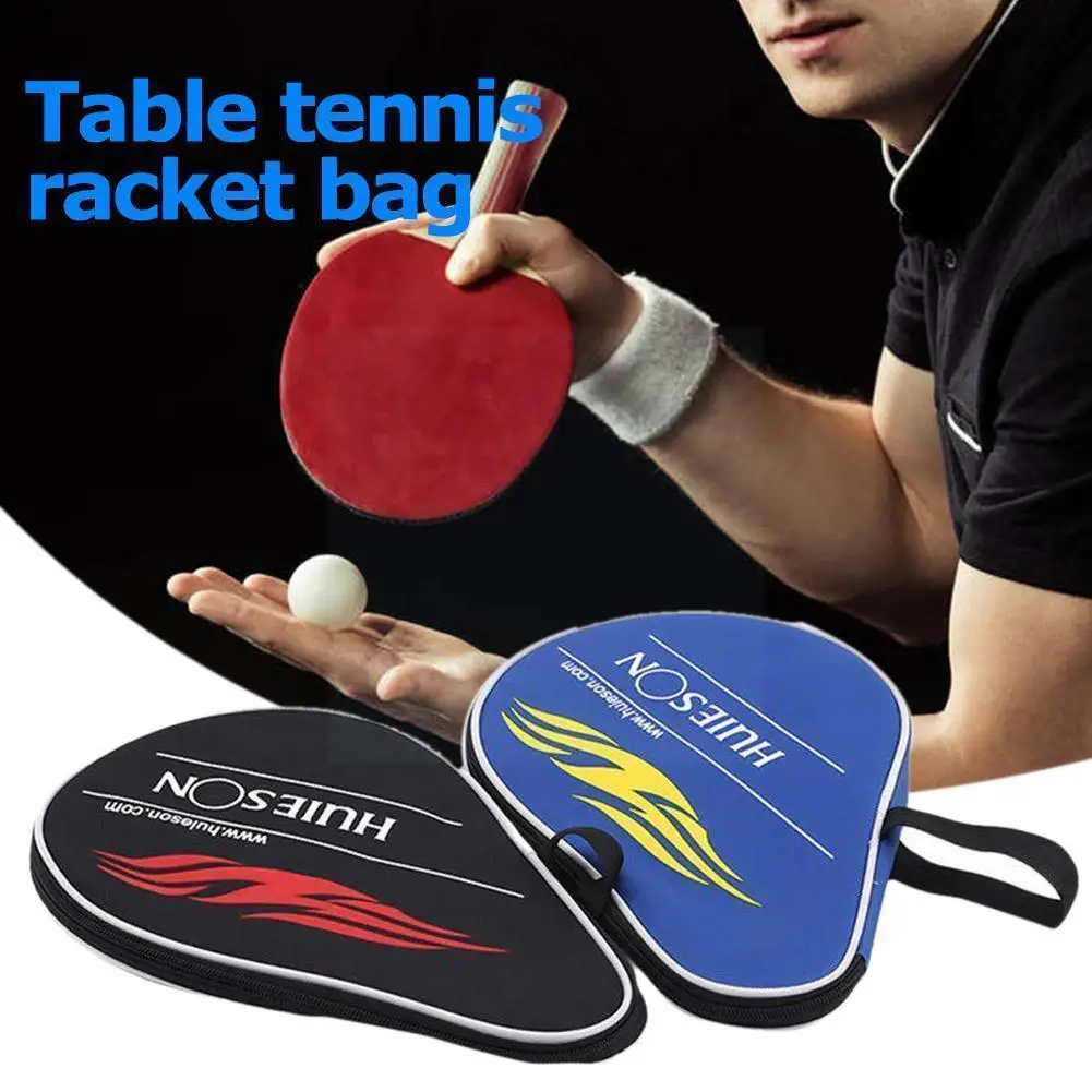 

100% Genuine Original Black And Blue For Huieson Table Tennis Racket Set Big Capacity Single Shot + 3 Pong Balls H8u2