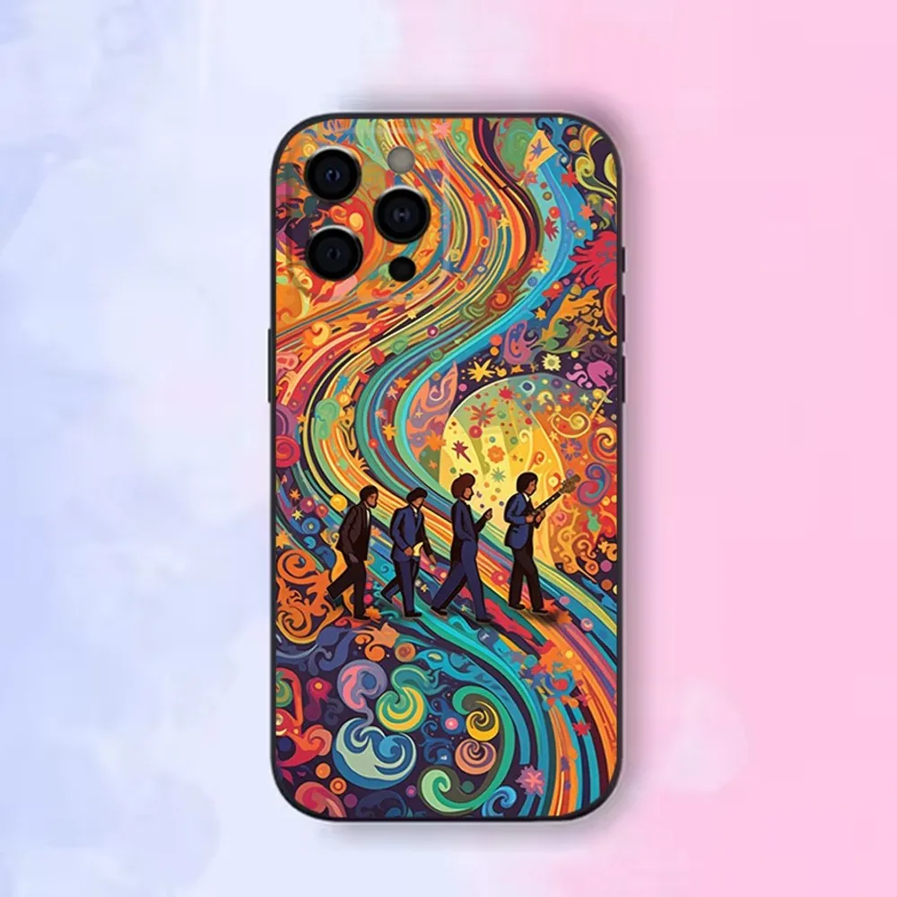 Чехол для телефона Band T-The-B-BeatlesS-S iPhone 16 15 14 13 12 Mini 11 Pro XR X XS MAX 7 8 Plus силиконовый чехол