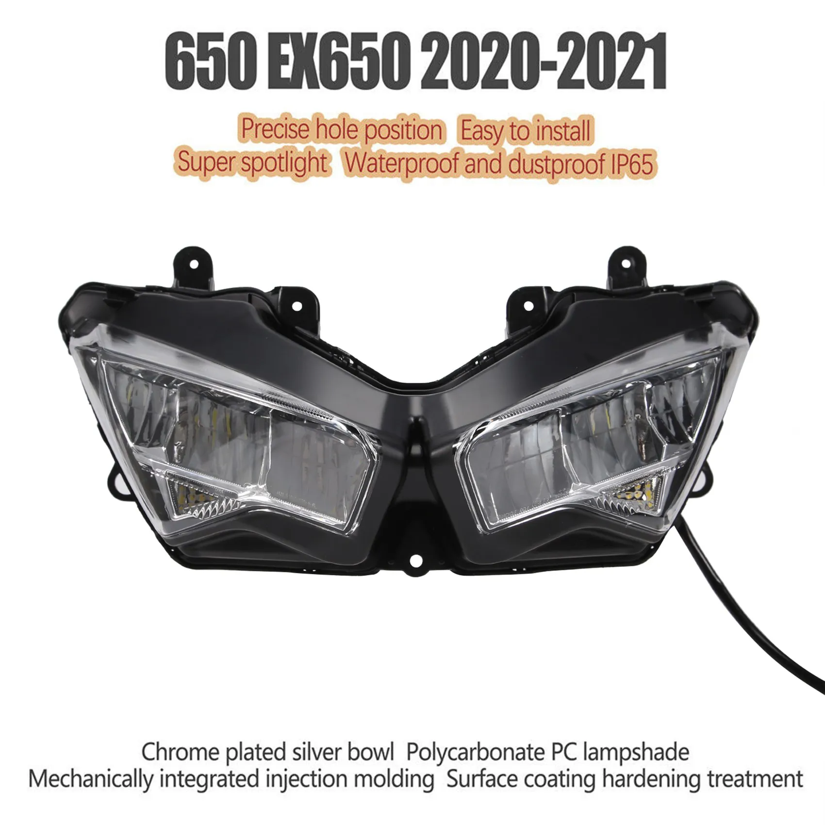 Передняя фара для мотоцикла в сборе лампа детской лампы подходит Kawasaki Ninja 650