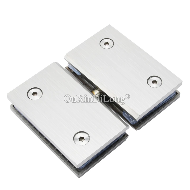 

2PCS 304 Stainless Steel Bathroom Door Pivot Hinges Single/Double Glass Partition 360° Rotary Hinges Install Up&Down for 8~12mm