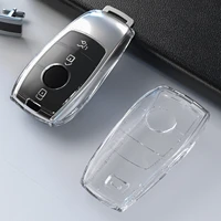 tpu transparent car key case cover for mercedes benz e c s glc class e200 e400 e63 w213 s550 s560 c260 a200 key shell protector
