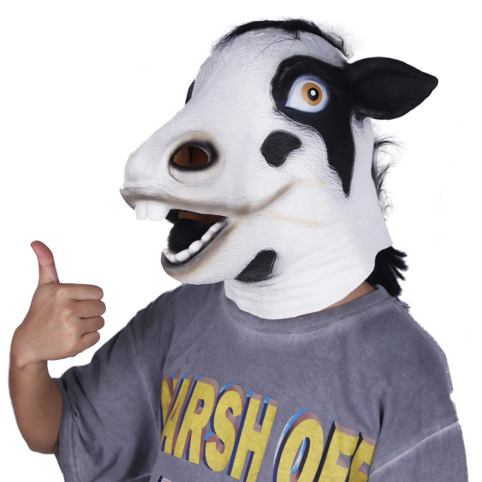 

Реалистичные животные корова брикет маски для вечевечерние НКИ на Хэллоуин реквизит для костюма для взрослых фестиваль Маскарад головной ...