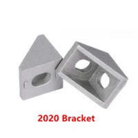 50pcs 2020 brackets corner fitting angle aluminum 20x20x17 l connector bracket fastener for 2020 industrial aluminum profile