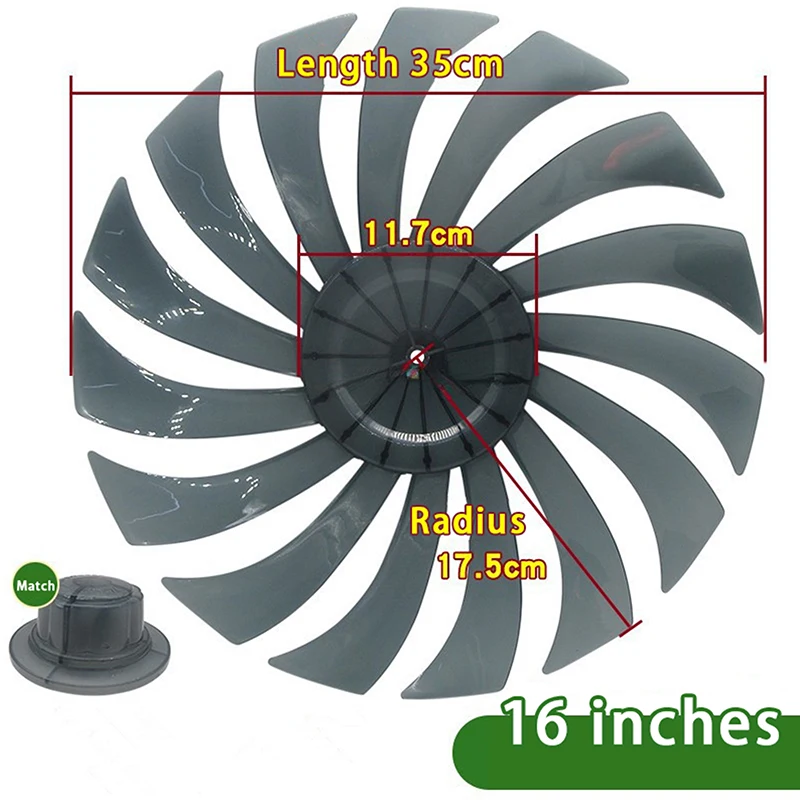 

Лопасть вентилятора PlumHOME черная ABS