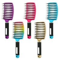 1pc curved vented professional detangling comb home massage hair brush styling tools fast drying barber hairdressing salon