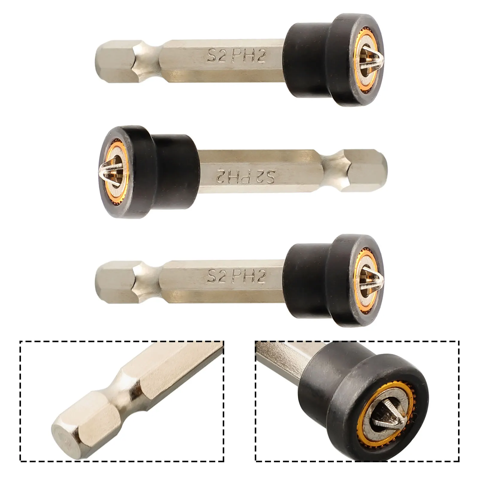 3 шт. 25/50 мм позиционирующая отвертка магнитная головка шестигранный хвостовик