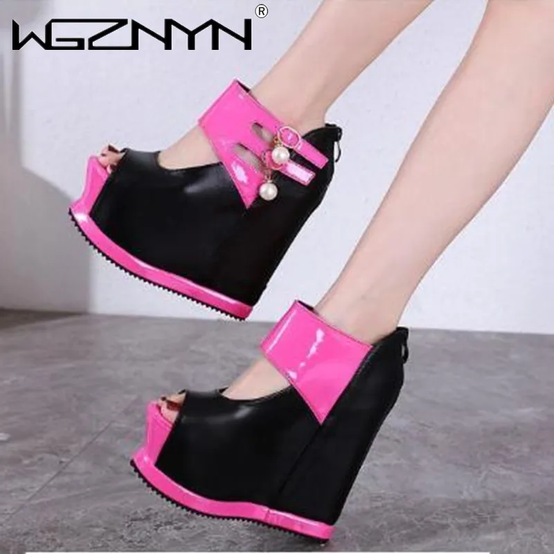 НОВЫЕ женские сандалии с открытым носком летние на танкетке платформе высоком