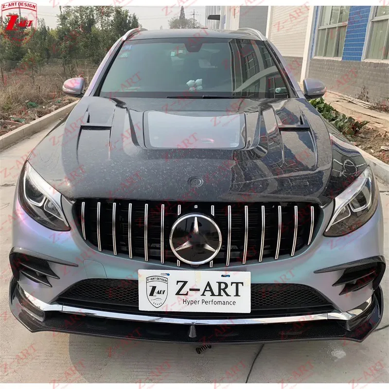 Z-ART для Mercedes Benz GLC крышка двигателя из углеродного волокна 2016-2019