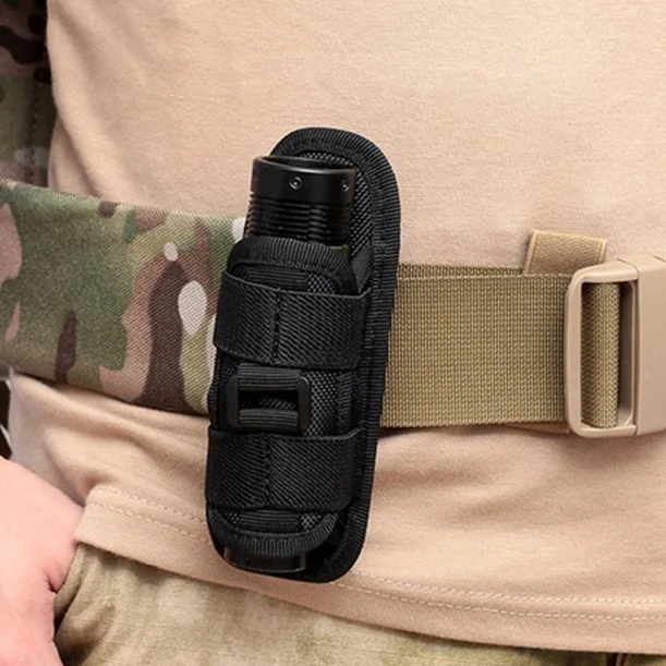 

Flashlight Pouch Holster Tactical Hunting 360 Degrees Rotatable Waist Torch Case Outdoor Belt Portable Torch Cover Holder Pouch