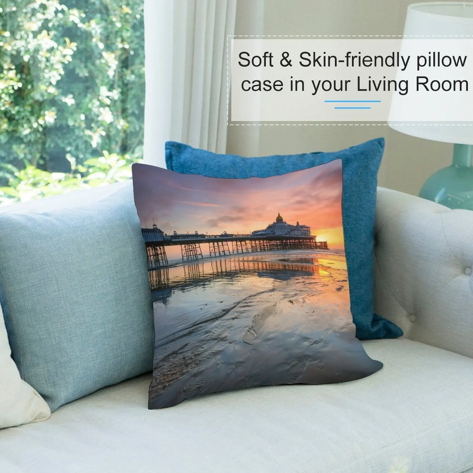 Восход солнца обращенный в Сстобурне пляжная декоративная подушка