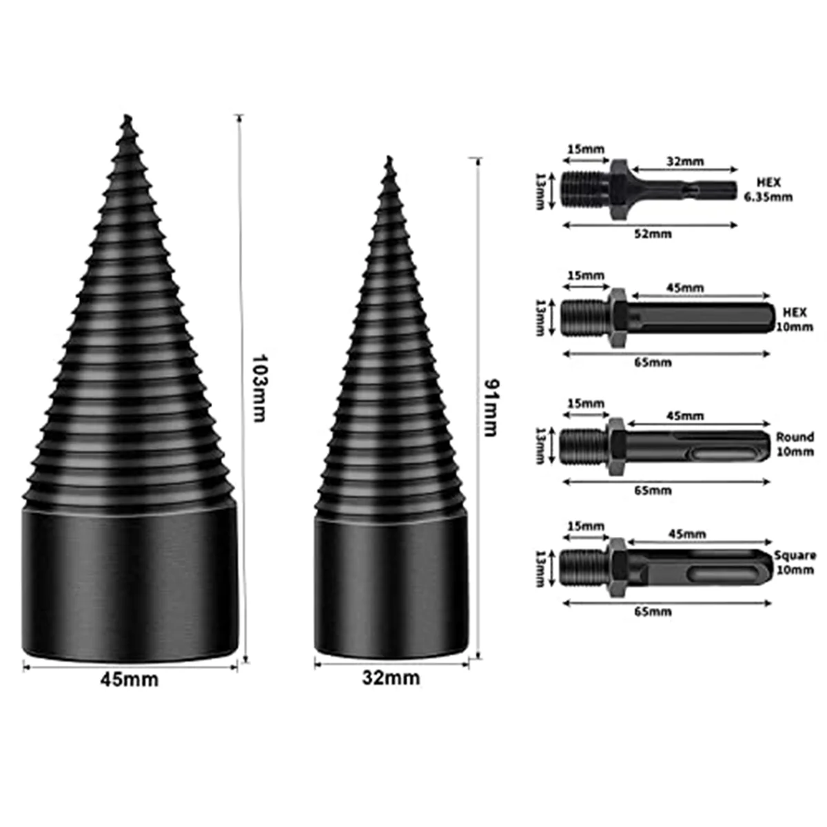 Сплиттер для древесины простой съемный сплиттер дрели сверхмощная
