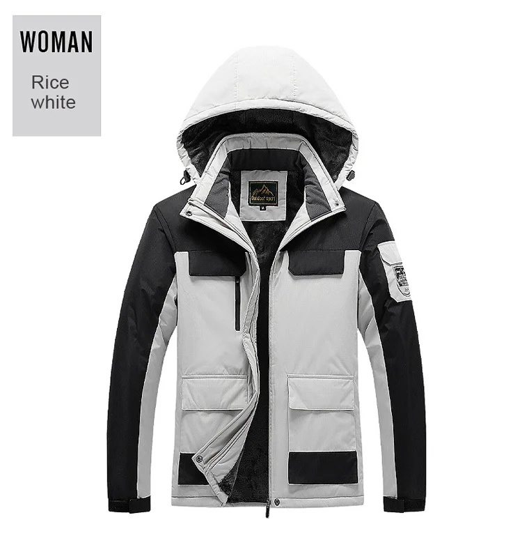 

Winter Jacket Trekking Women Men Waterproof Fleece Snow Thermal Coat For Outdoor Hiking Mountain Skiing Skating Clothes