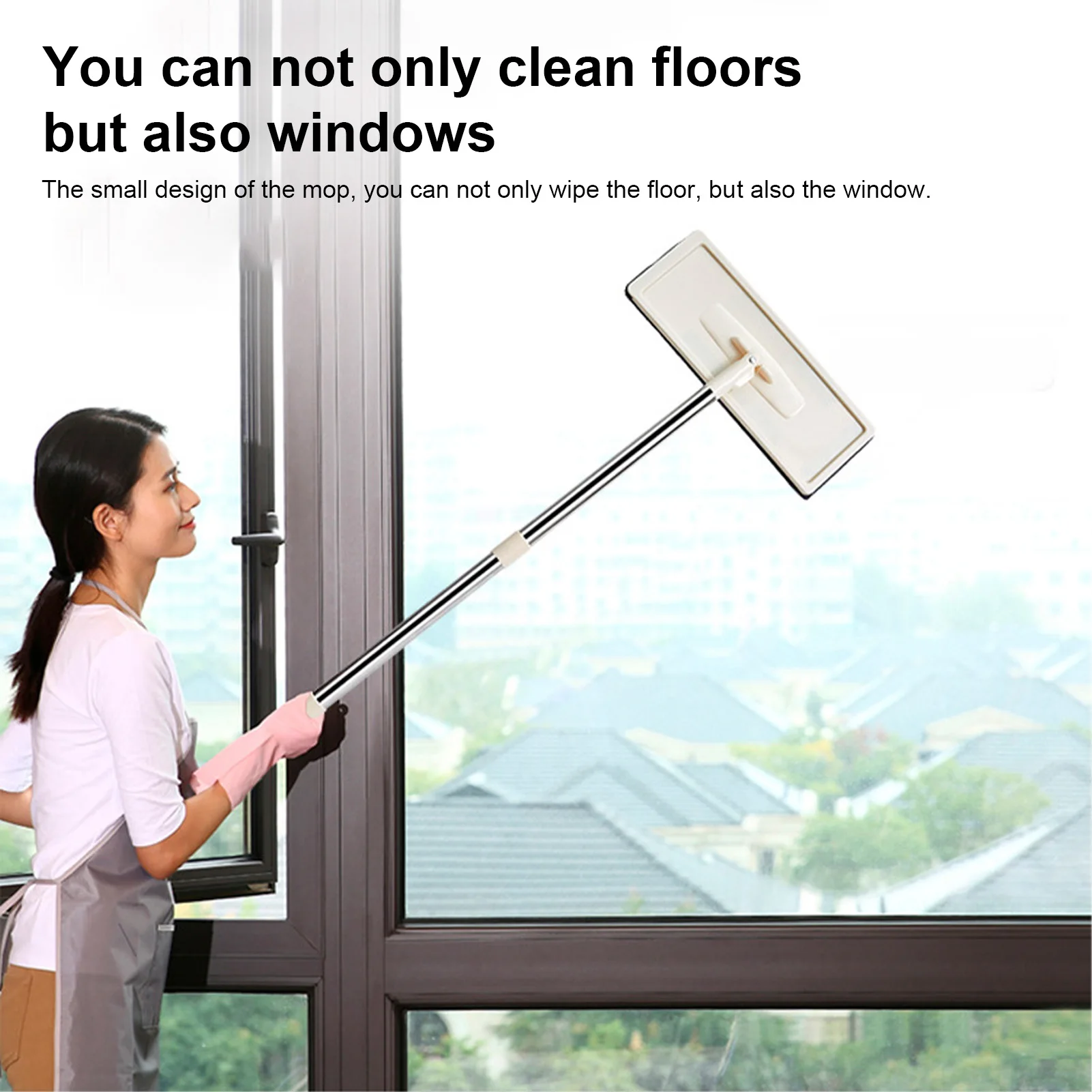 

Mop And Bucket With Wringer Set Flat Floor Mop And Bucket Washable Microfiber Pads Wet And Dry Use Floor Cleaning For All Floor