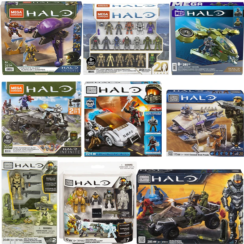 

Оригинальные строительные блоки Mega 310, коллекционные игрушки Mega Bloks Halo Infinite, набор строительных блоков, игрушка для мальчиков