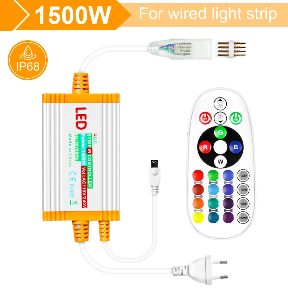 

RGB контроллер для светодиодной ленты 5050 2835 Asign 1500 Вт 24 клавиши