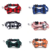 pet adjustable collar cute bow cat puppy collar with bell necklace puppy cat decoration accessories