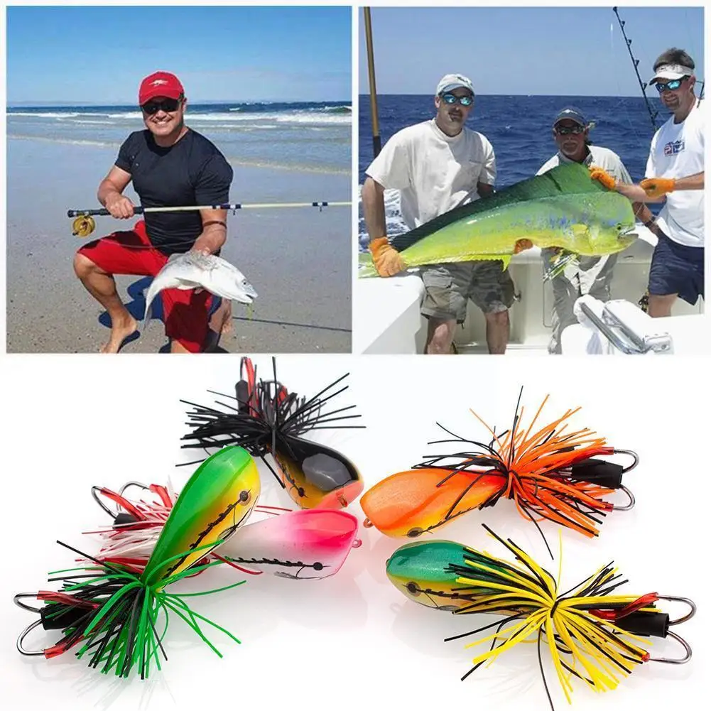 

1pc Frog Lure 90mm 9g Topwater Simulation Popper Frog Silicone Artificial Wobblers Skirt Hard with SwimBait Pesca V2U9