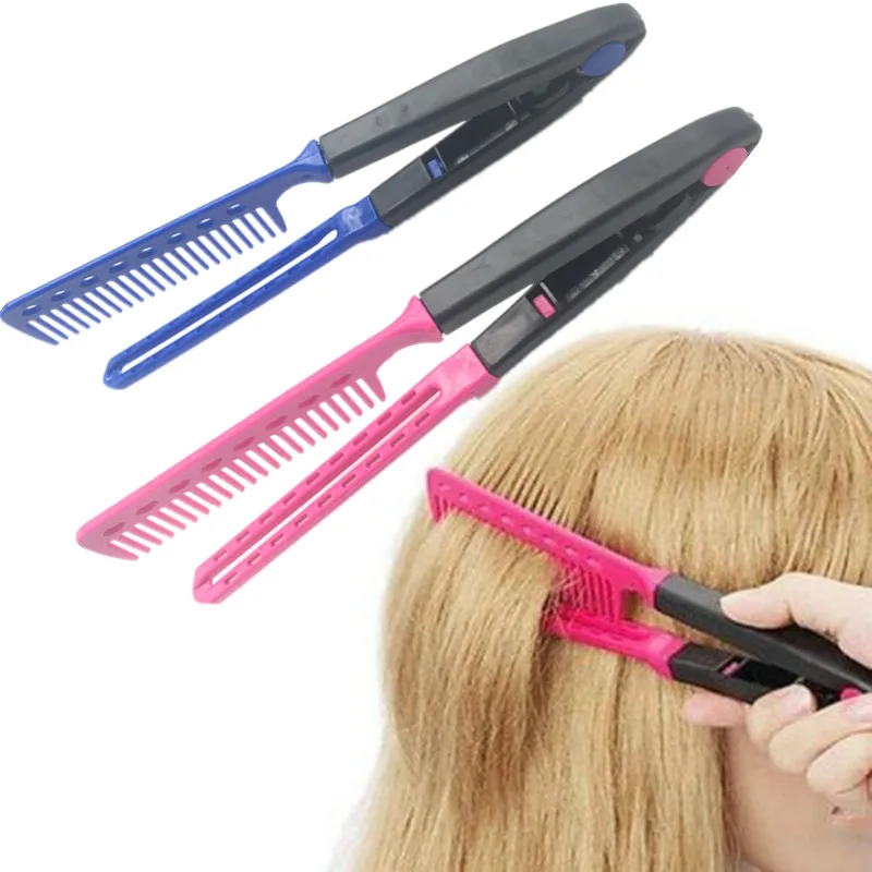 Straightening Comb Hair Flat Iron Comb Great Tresses Hair Straightener brush With A Firm Grip Knotty Unkempt Hair Styling Comb