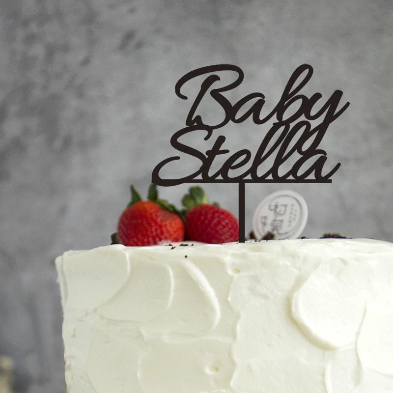 

Custom Baby Name Cake Topper Name Reveal Baby Shower Decorations Acrylic Cake Topper Pregnancy