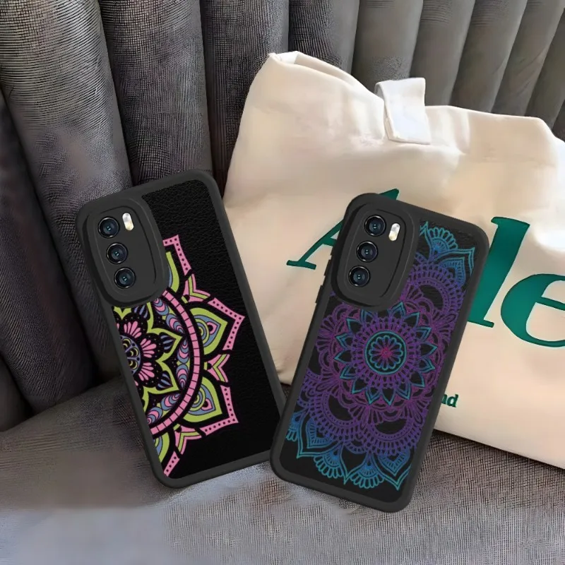 

Мандала, цветок, яркий для Oppo A93 A76 A96 A73 A72 A57 A55 A53 A52 A15 K10 K9 K7 RENO 8 7, чехол из овечьей кожи