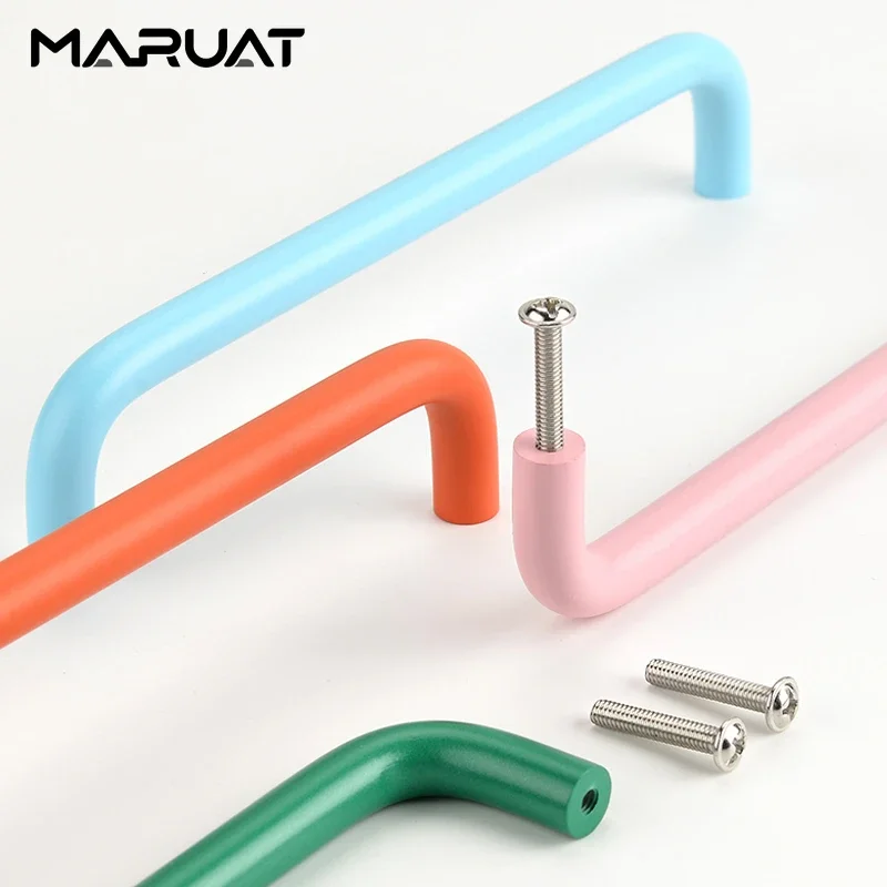 Ручка для детской комнаты цветная ручка кухонного шкафа U-образный выдвижной