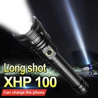 new xhp100 rechargeable high power led flashlight usb tactical 18650 zoom 5 mode 100000 lumen self defense waterproof flashlight