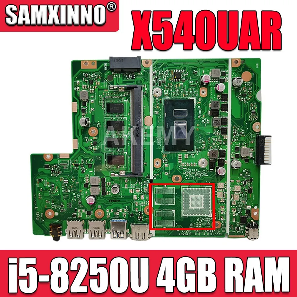 

SAMXINNO X540UAR Laptop Motherboard For Asus X540UB X540UBR X540UA X540UV REV 2.0 MainBoard W/ i5-8250U CPU 4GB RAM