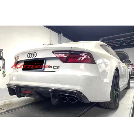 Для Audi A7 S7 RS7 S-Line 2012 2013 2014 2015 задний бампер из углеродного волокна, диффузор, спойлер, автомобильные аксессуары