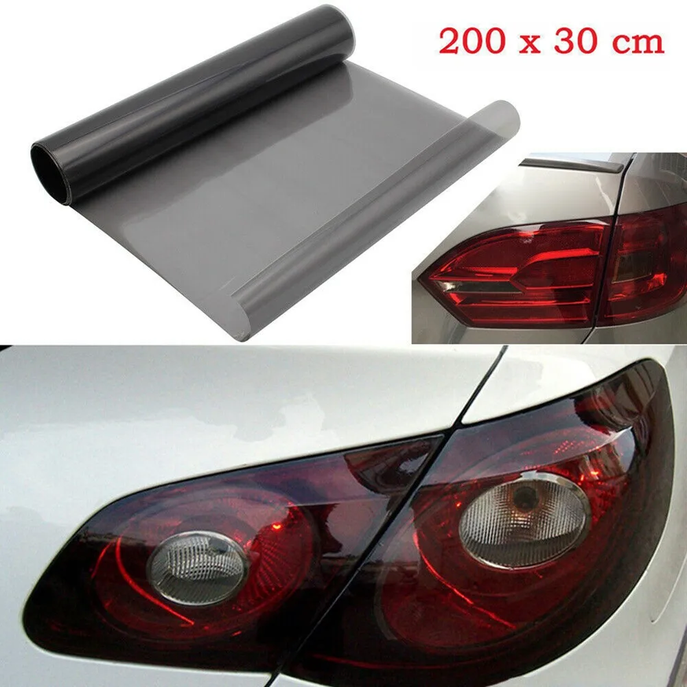 

30 X 200cm Light Smoke Black Tint Film Headlights Tail Lights Car Vinyl Wrap Brand New Auto Parts High Quality And Durable