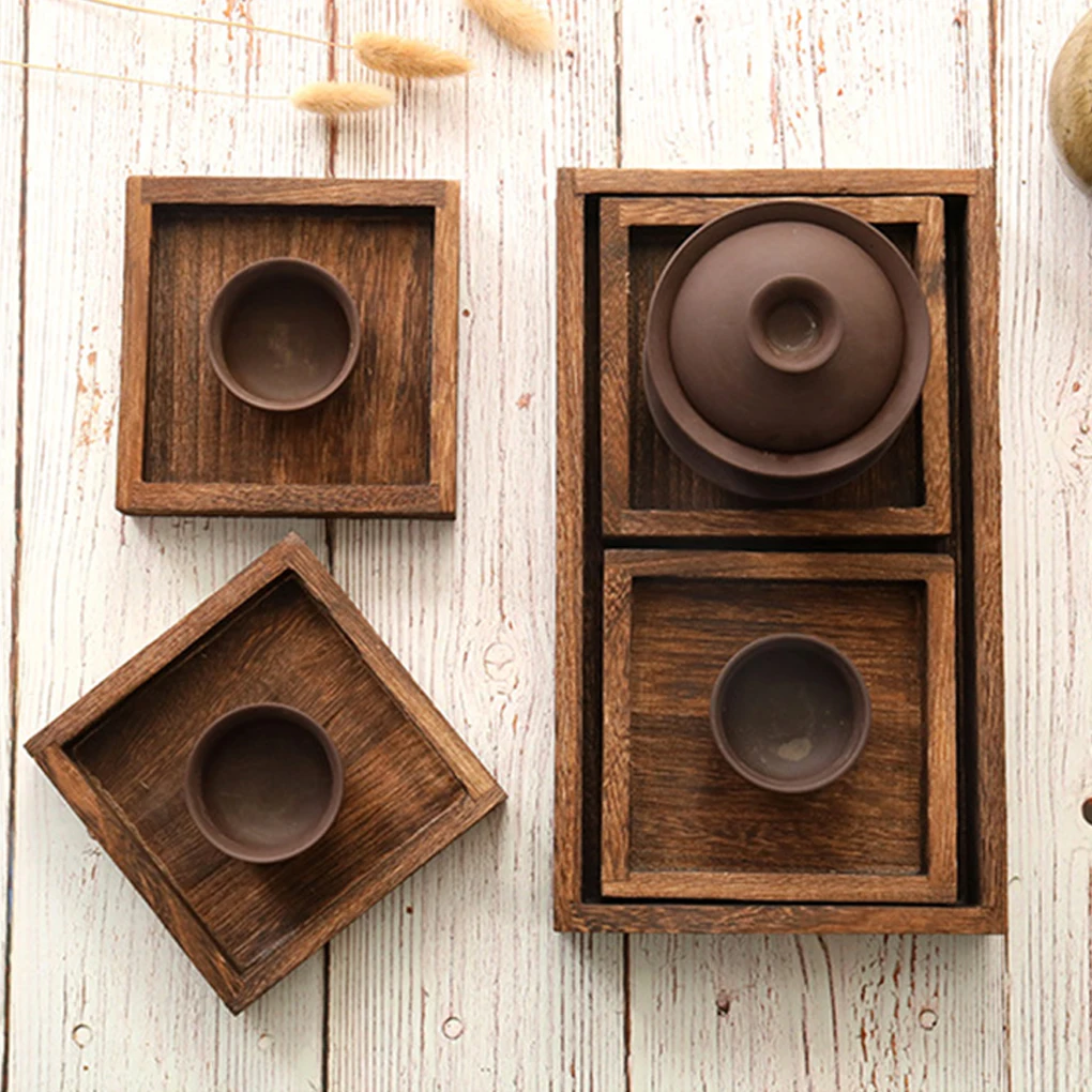 

Наборы, бытовой поднос для чая, отсеки из массива дерева для хранения напитков