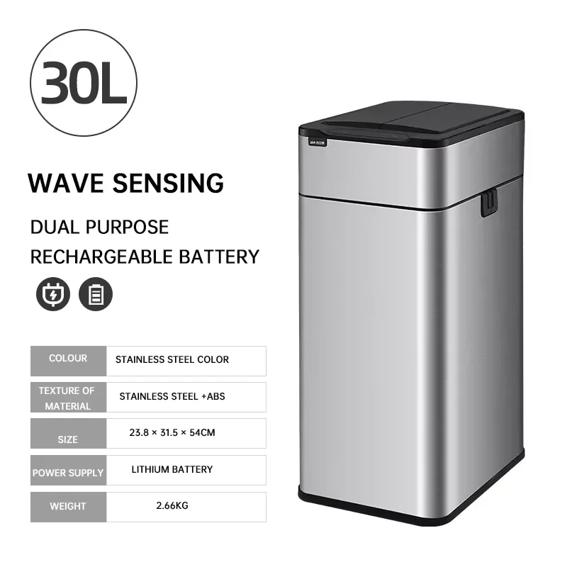 Корзина для мусора из нержавеющей стали 30 л | AliExpress