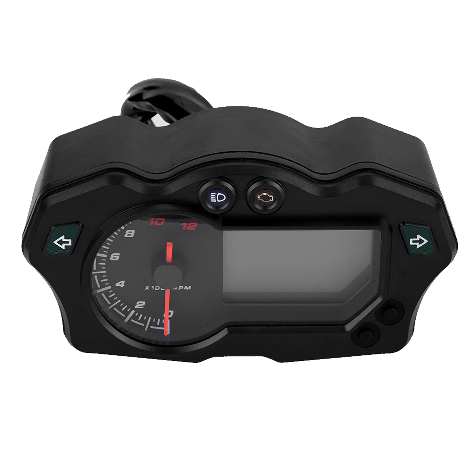 Universal Motorcycle LCD Digital Display Speedometer Odometer Electronic Adjustable Tachometer |