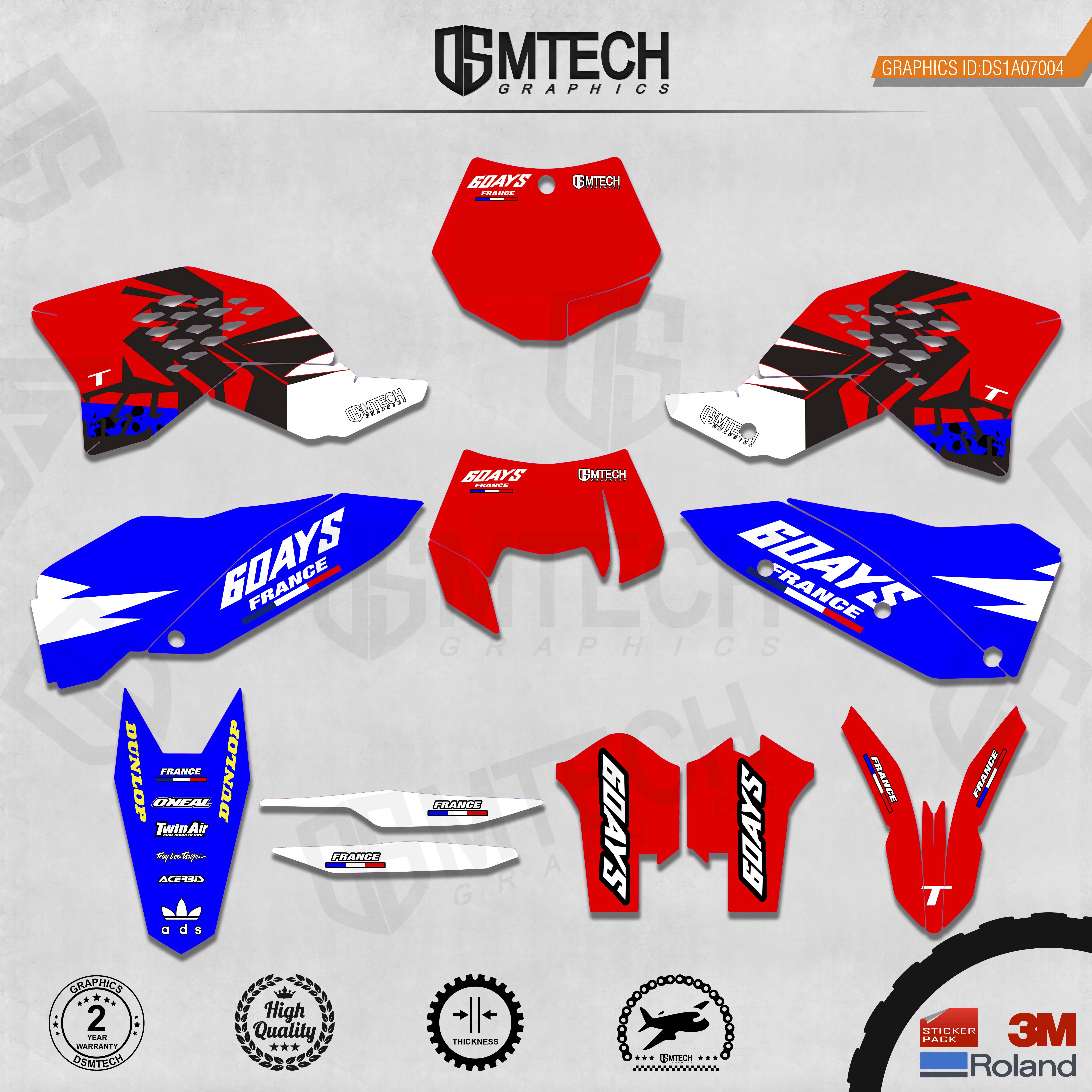 DSMTECH Customized Team Graphics Backgrounds Decals 3M Custom Stickers For 2007-2010 SXF  2008-2011 EXC  004