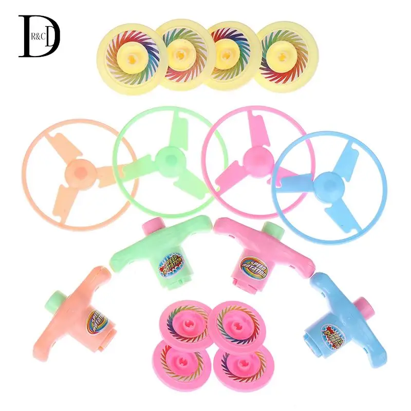 

1Set Flying Disc Spinning Top Toy Saucer Disc Launcher Outdoor Flying Kids Toys Birthday Party Favors