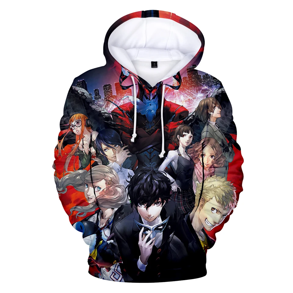 

2023 New 3D Print Anime Persona 5 Hoodies Cartoon Anime Hoodie Sweatshirts Street Weat Style Pullovers Men Women Casual Coat