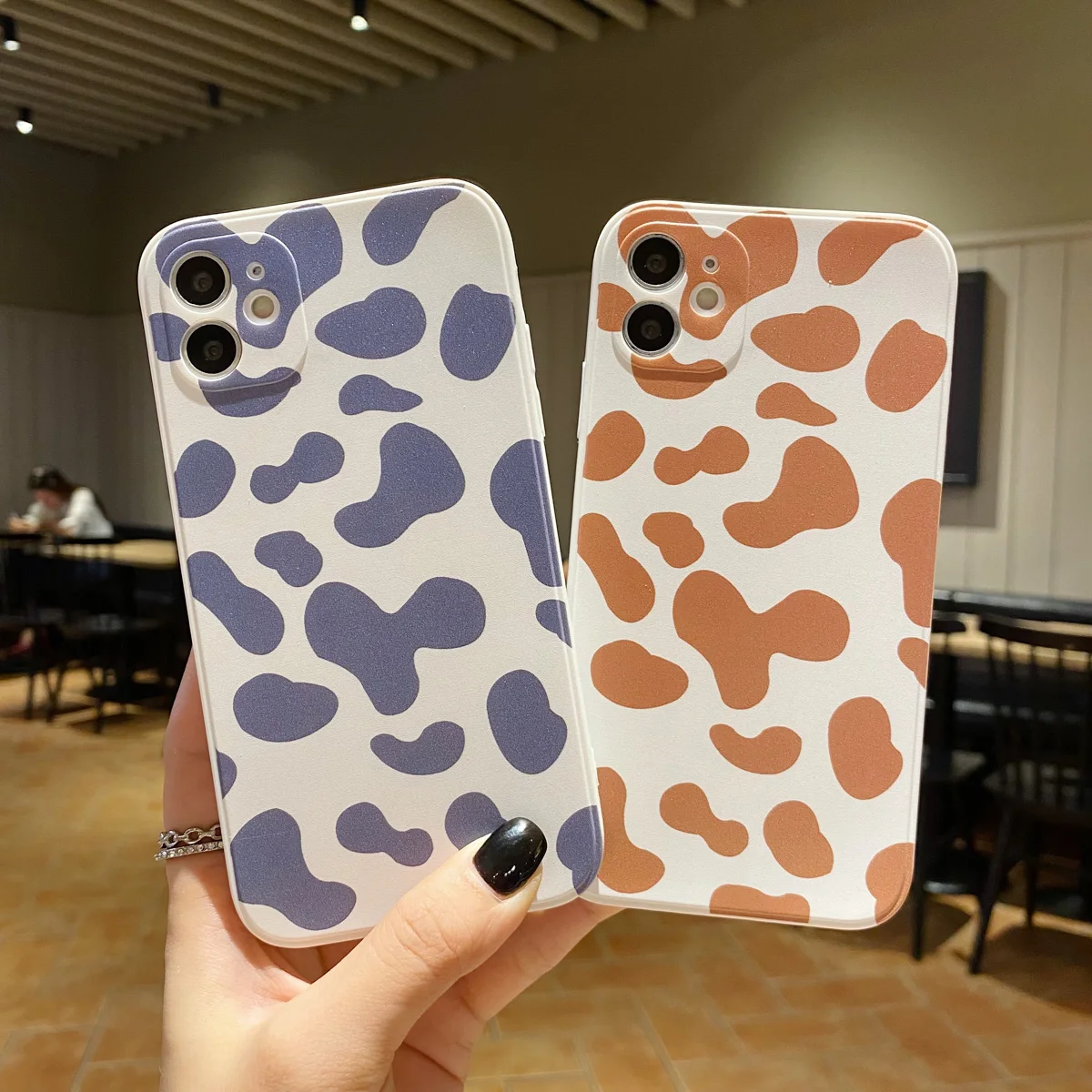 

Cute Cases for iPhone 13 Pro Max Case Soft Silicone Capa for iPhone 11 12 Pro XR XS X Mini 7 8 Plus 6S Cartoon Cow Bumper Fundas