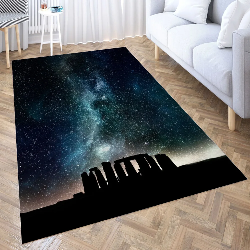 

Cosmic Stonehenge Carpet for Living Room Rug Children Bed Room Floor Carpets Window Bedside Home Decor Rugs Mat