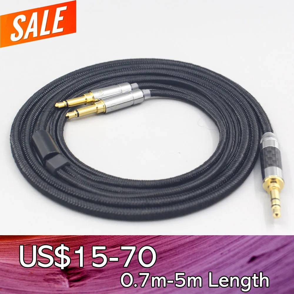 

LN007533 Super Soft Headphone Nylon Shield Cable For Focal Clear Elear Elex Elegia Stellia 3.5mm Pin