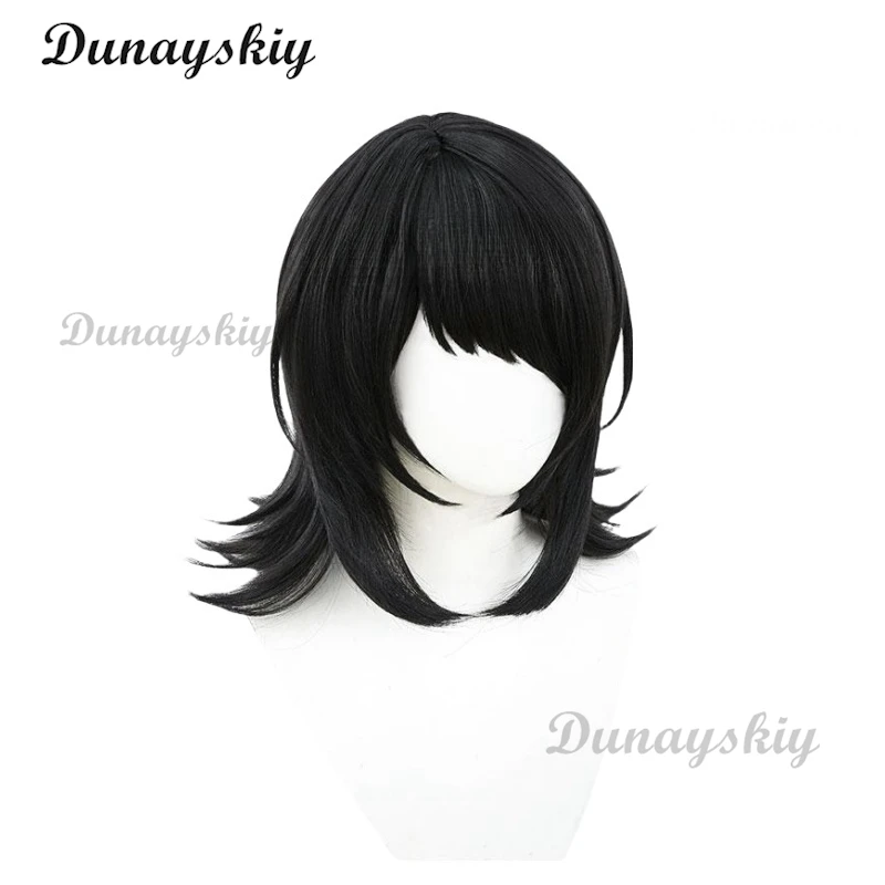 Аниме BanG Dream! Ave Mujica Timoris Косплей Парик Yahata Umiri Bassist Черные волосы до плеч Cos Роль для