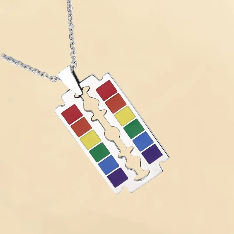 Радужное ожерелье Pride для геев лесбиянок любовник равноценность двухслойная