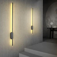 modern simple linear tube led wall lamp metal wrought iron wall lamp gold bar bedside lamps for the bedroom hallway light jardin