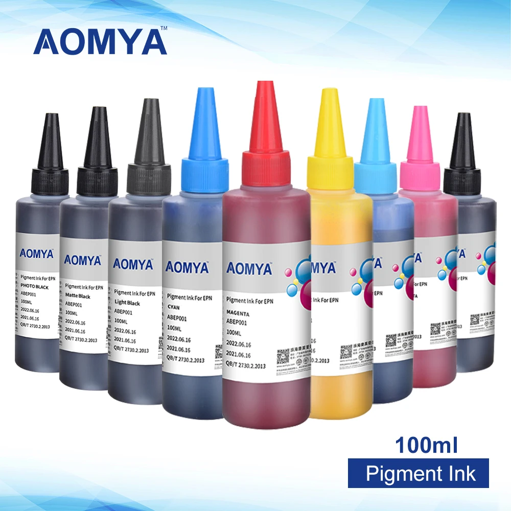Universal Garrafa de Tinta Pigmentada Adequado para Epson Surecolor P600 P800 Stylus Pro 3800 7880 R3000 Printer Cor Refil 100ml x 9