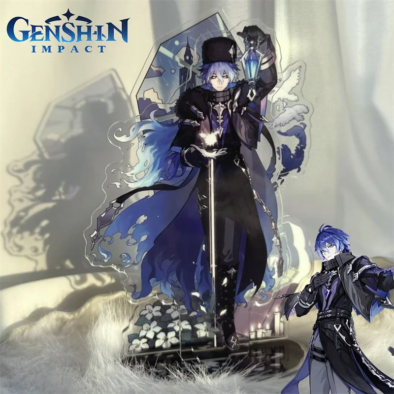 Фото Фигурка-подставка для косплея Флин из игры Genshin Impact, акриловая, настольный декор, аксессуары, реквизит №1