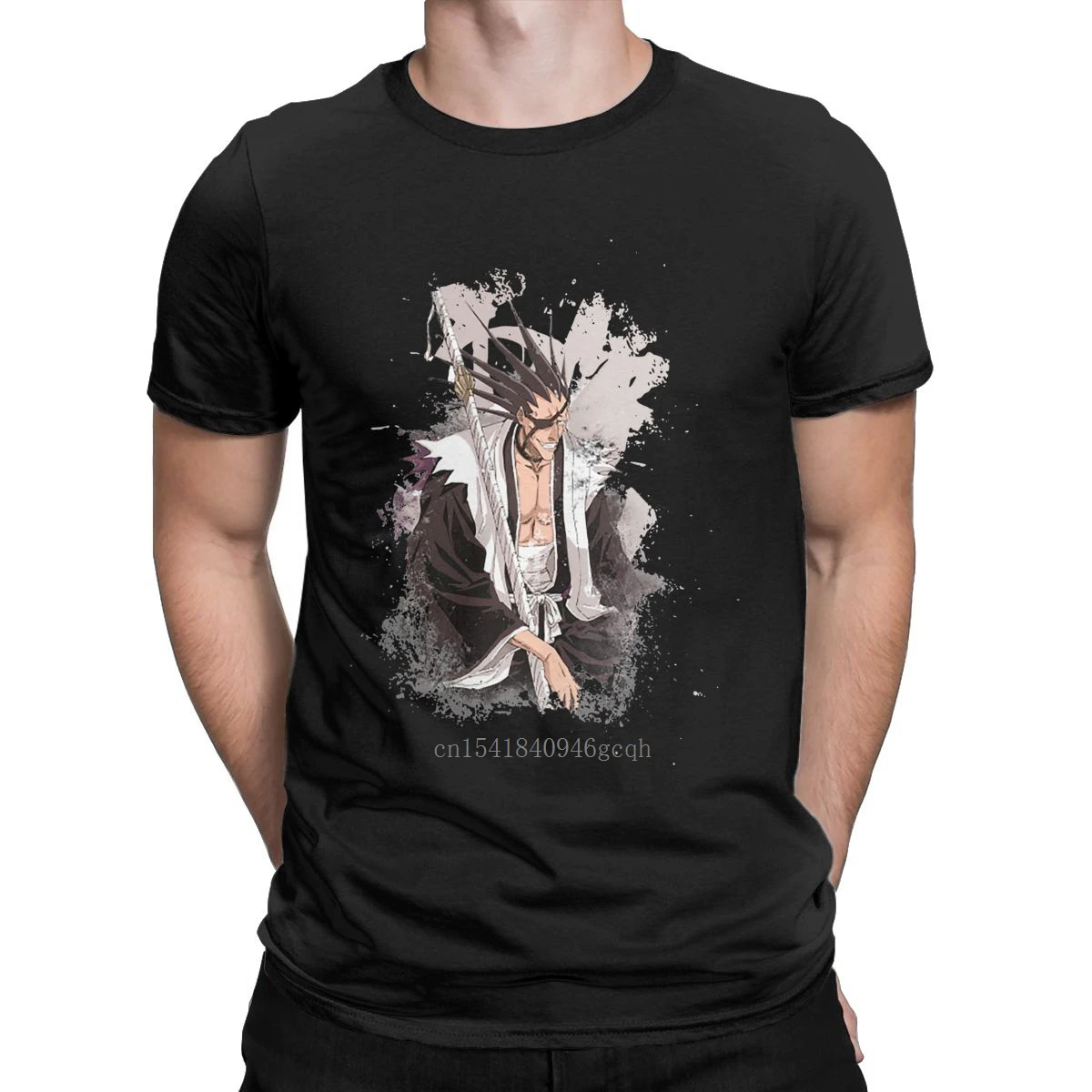 

Leisure Bleach Anime Japan T-Shirts for Men Round Neck Cotton T Shirt Vintage Manga Japenese Sleeve Tee Shirt Adult Clothing